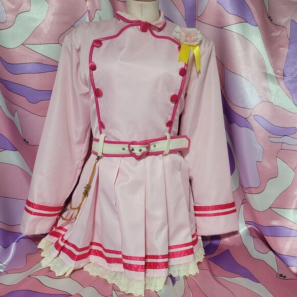 Idolmaster Cosplay Size Womens Large Anime Manga Halloween School Uniform Pink - Picture 1 of 16